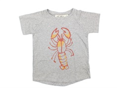 Soft Gallery t-shirt Timm gray melange lobster